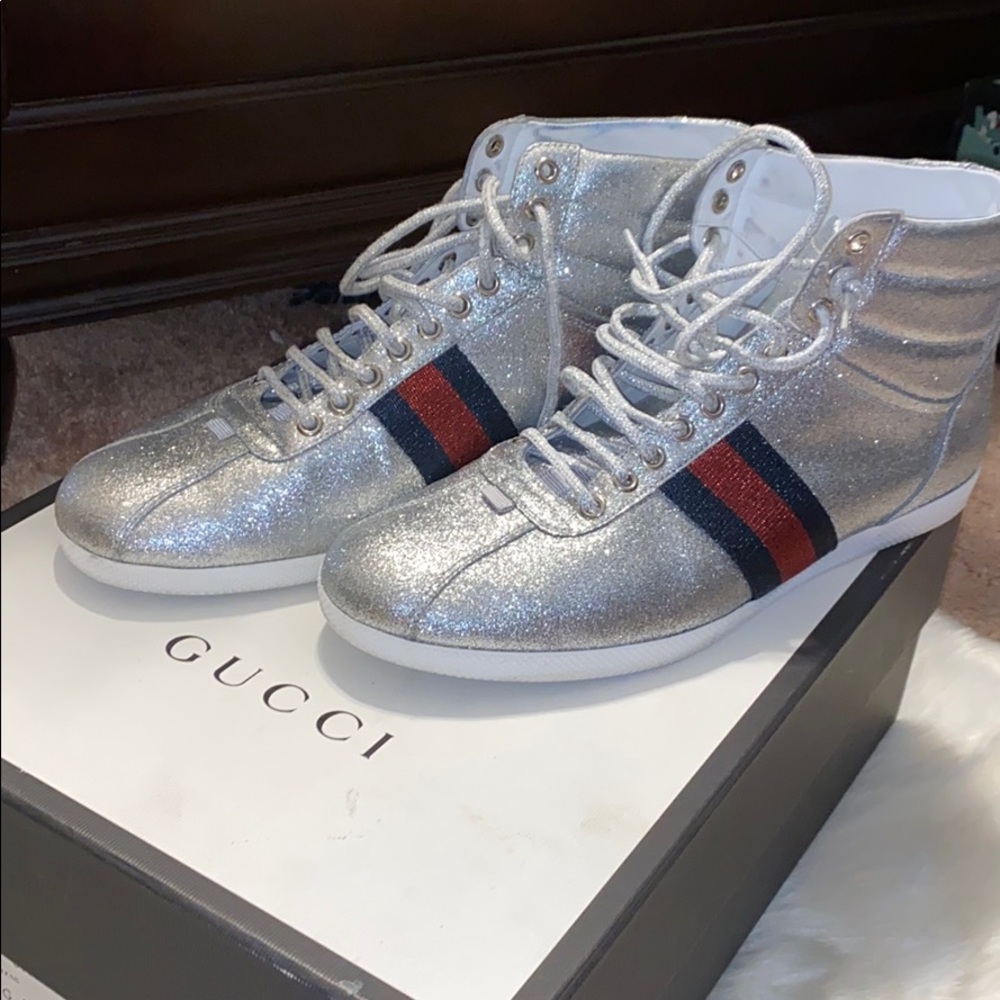 GUCCI GLITTER HIGH-TOP SNEAKER